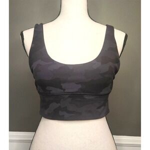 Lululemon Align Black Gray Camo Nulu Heritage Reversible Sports Bra Yoga 8